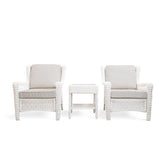 Park Meadows 3-Piece Wicker Outdoor Club Chair Bistro Set